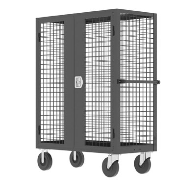Security Cart, 2,000 lb. Capacity, Gray, Blue or Red