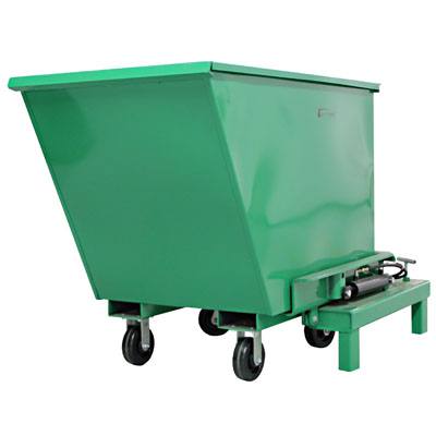 Forklift Attachment for Powered Self-Dumping System 