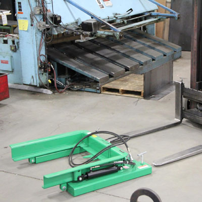 Forklift Attachment for Powered Self-Dumping System 