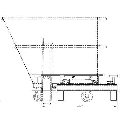 Forklift Attachment for Powered Self-Dumping System 