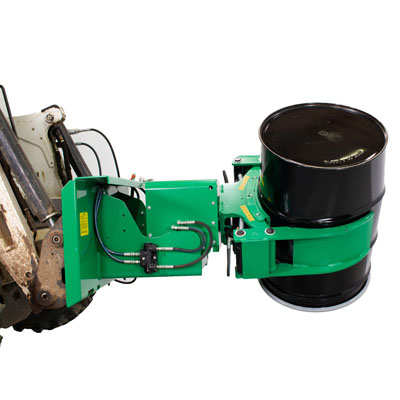 Drum Clamp & Rotate Powered Skid Steer Attachment