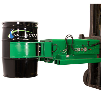 Drum Clamp & Tilt Powered Forklift Attachment, Versa Grip
