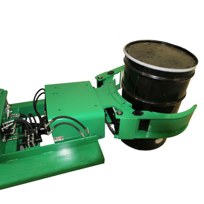 Drum Clamp & Rotate Powered Forklift Attachment, Hydra Grip 