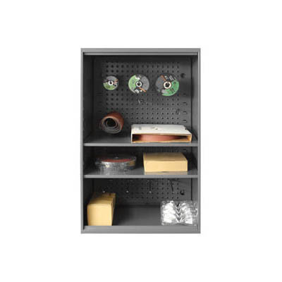 Abrasive Storage Cabinet,  Pegboard, 2 Shelves, Wall Mountable
