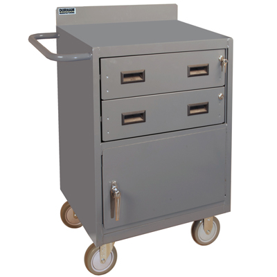 24" Wide Mobile Bench Cabinet with 2 Drawers 