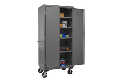 Mobile Cabinet with 4 Shelves, 16 Gauge - 36" Wide