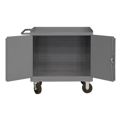 36" Wide Mobile Bench Cabinet - Empty, 1 Shelf or Bins 