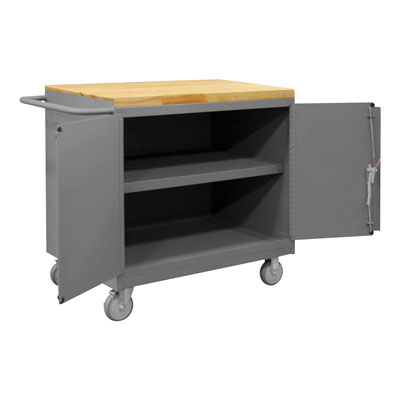 3113 Series, Mobile Bench Cabinet - 1 Shelf, Choice of Top Surfaces