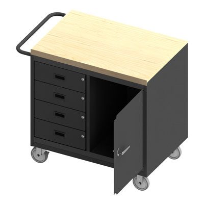 3121 Series, Mobile Bench Cabinet , 4 Drawers|Half Cabinet