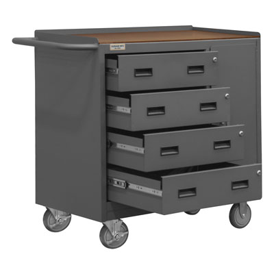 3121 Series, Mobile Bench Cabinet , 4 Drawers|Half Cabinet