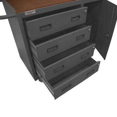 3121 Series, Mobile Bench Cabinet , 4 Drawers|Half Cabinet