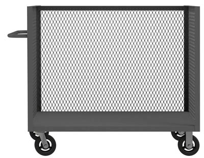 3 Sided Mesh Truck w/ Base Shelf, 48" Wide