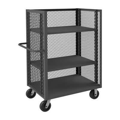 3ST Series, 3 Sided Mesh Truck|2 Adjustable Shelves