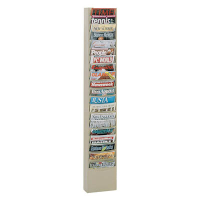 Con-Tur Pocket Vertical Literature Racks, 20 Openings (3 Colors)