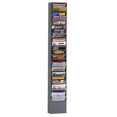 Con-Tur Pocket Vertical Literature Racks, 23 Openings (3 Colors)