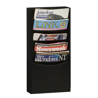 Con-Tur Pocket Vertical Literature Racks, 5 Openings (3 Colors)