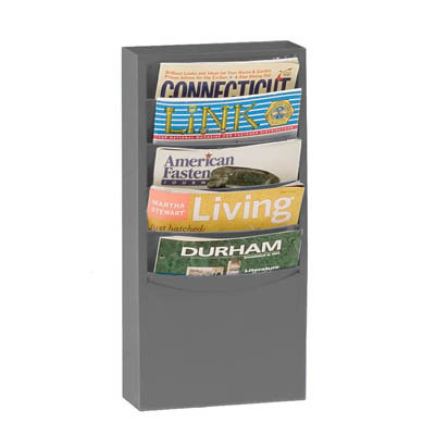 Con-Tur Pocket Vertical Literature Racks, 5 Openings (3 Colors)