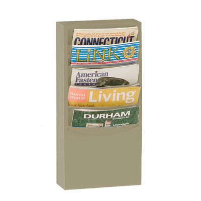 Con-Tur Pocket Vertical Literature Racks, 5 Openings (3 Colors)