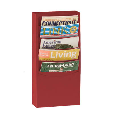 Con-Tur Pocket Vertical Literature Racks, 5 Openings (3 Colors)