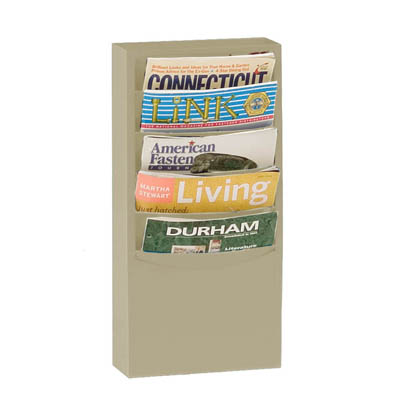 Con-Tur Pocket Vertical Literature Racks, 5 Openings (3 Colors)