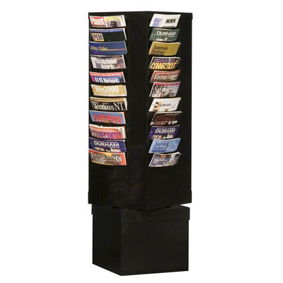 44 Pocket Rotary Literature Racks (3 Colors)