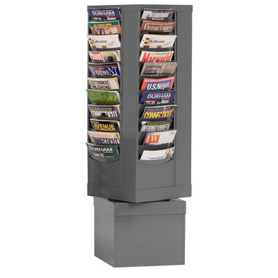 44 Pocket Rotary Literature Racks (3 Colors)