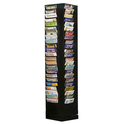 92 Pocket Rotary Literature Racks (3 Colors)