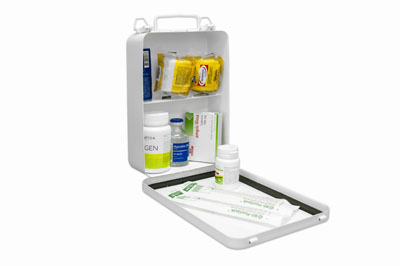 16 Unit Vertical Metal First Aid Kit Box (Empty)