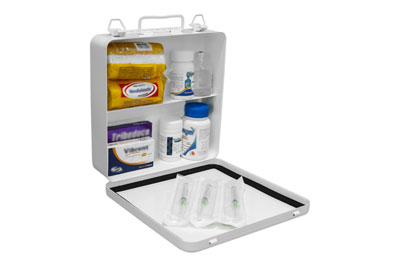 24 Unit Horizontal Metal First Aid Kit Box (Empty)