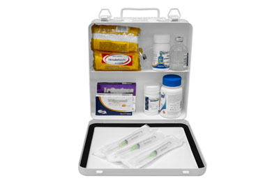 24 Unit Horizontal Metal First Aid Kit Box (Empty)