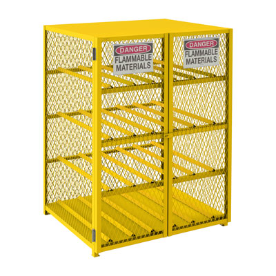 Horizontal Cylinder Storage, 12 Cylinder Capacity, Manual|self Closing Doors 