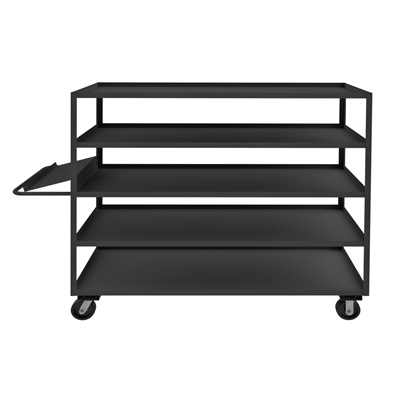 Order Picking Cart w/ 6" Phenolic Casters & 5 Shelves