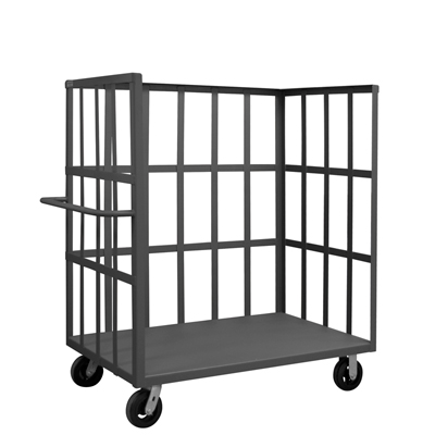 Open Portable Flat Bar Trucks|6" Mold-On Rubber Cstrs 