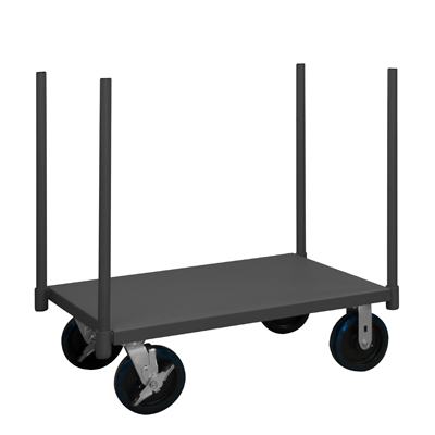 Pipe Stake Trucks, 8" Polyurethane Cstrs