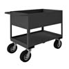 Stock Cart w/ 2 High Lip Shelves, 24-1/4'W