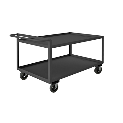 Lips Up Rolling Service Carts w/ 6" Mold-On Rubber Casters & Tubular Handle