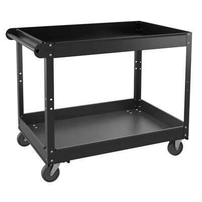 3 Shelf Ready To Assemble Utility Cart, 24"W x 36"D