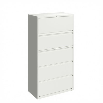  HL10000 Series 5 Drawer Lateral File Cabinet with Posting Shelf and Roll-Out Binder Storage, 36" Wide