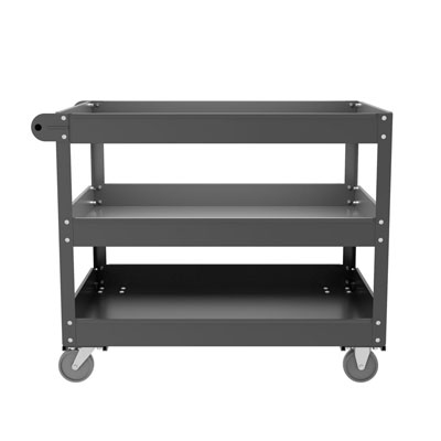 3 Shelf Ready To Assemble Utility Cart, 16"W x 30"D