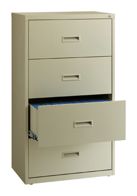 HL1000 Series 4 Drawer Lateral File Cabinet, 30" Wide