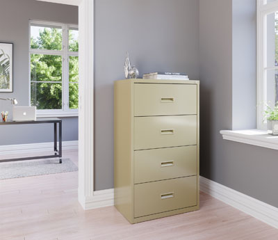 HL1000 Series 4 Drawer Lateral File Cabinet, 30" Wide
