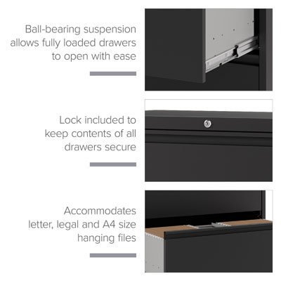HL1000 Series 2 Drawer Lateral File Cabinet, 36"Wide