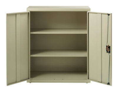 Welded Steel Storage Cabinet with 2 Adjustable Shelves, 36"W x 18"D x 42"H