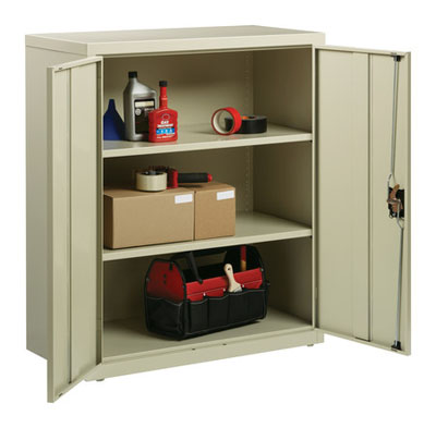 Welded Steel Storage Cabinet with 2 Adjustable Shelves, 36"W x 18"D x 42"H