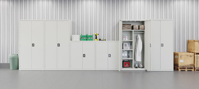 Welded Steel Combo Wardrobe Cabinet