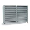 Open Industrial Cabinet With 16 Drawers
