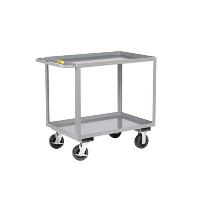 Heavy Duty 2-Shelf Truck, 24" Shelf Clearance, w/ 1-1/2" Retaining Lip Shelves