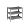 Stationary Steel Workstation- 36'W x 24'D, 3 Shelves