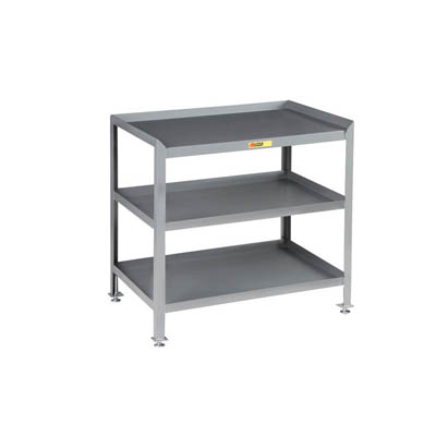 Stationary Steel Workstation- 48"W x 24"D, 3 Shelves