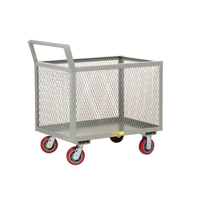 Box Truck with Ergonomic Handle, Expanded Metal SIdes, 41-1/2" Handle Height